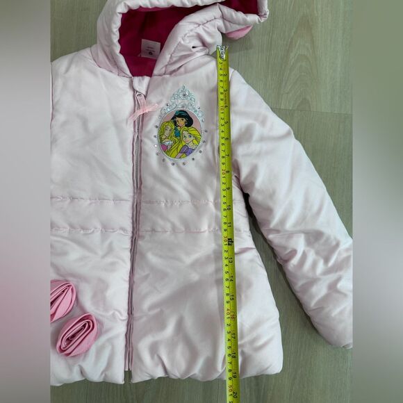 Disney Store Princess Puffer Coat 7/8, Pink - Picture 6 of 6